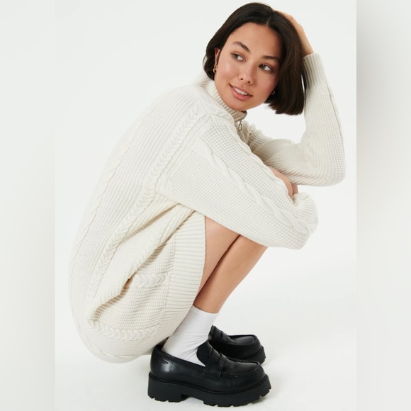 New Aritzia Sunday Best Demi Cable Knit Sweater Dress - Picture 2 of 7